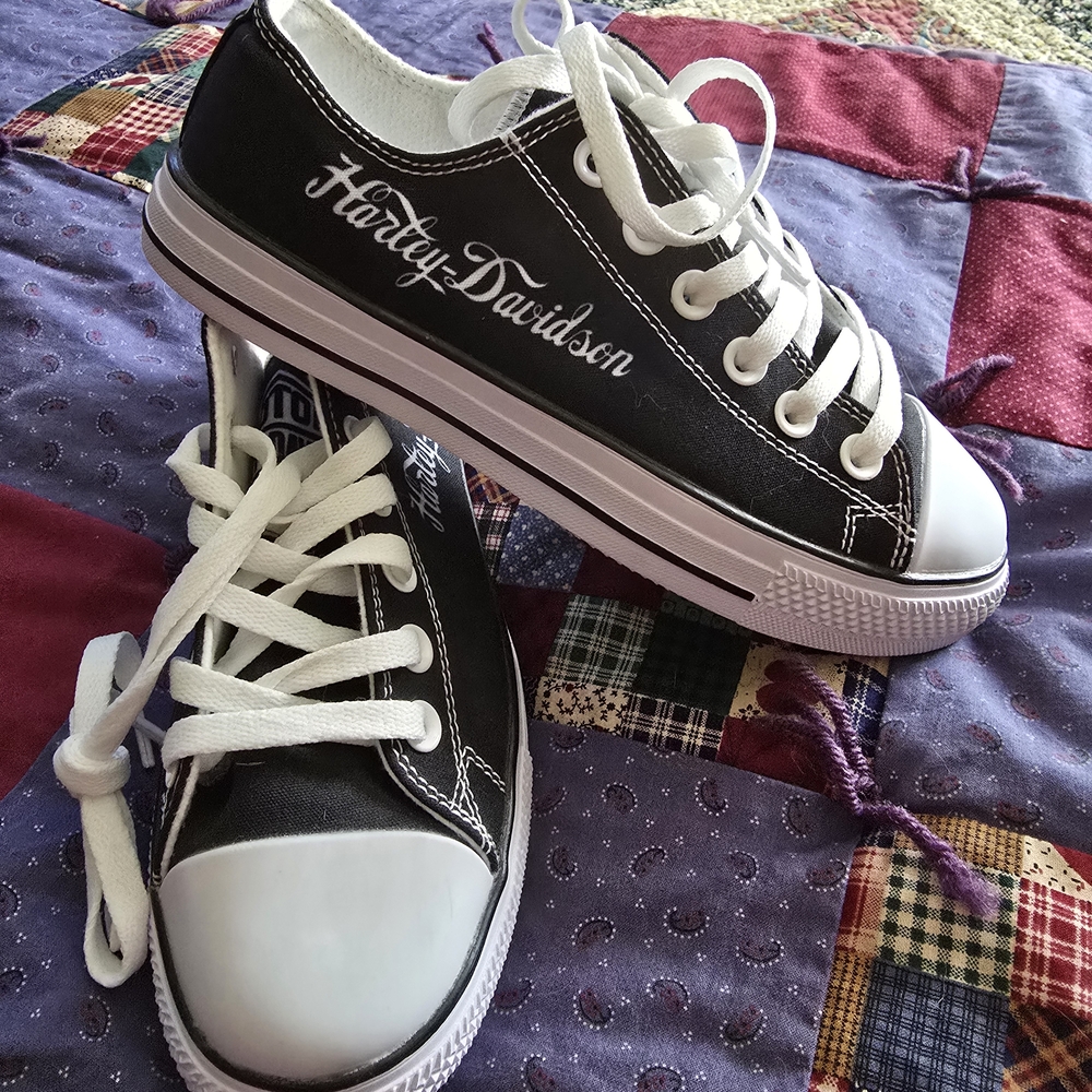 Harley-Davidson Classic Black and White Sneakers NWOT